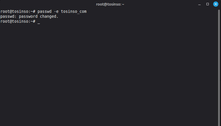 تاریخ انقضا رمز عبور در لینوکس (Linux)