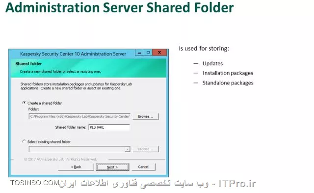 share folde در کسپراسکی 