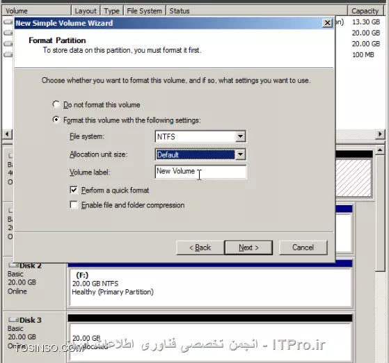 سلام دوستان.
 مفهوم Allocation Unit Size توی Disk Management چیه و چه کاربردی داره؟ بهتره که چه وقتایی تغییرش بدیم ؟

||http://tosinso.com/files/get/02d2039e-143d-4b9f-8ba6-01223308dbd9||