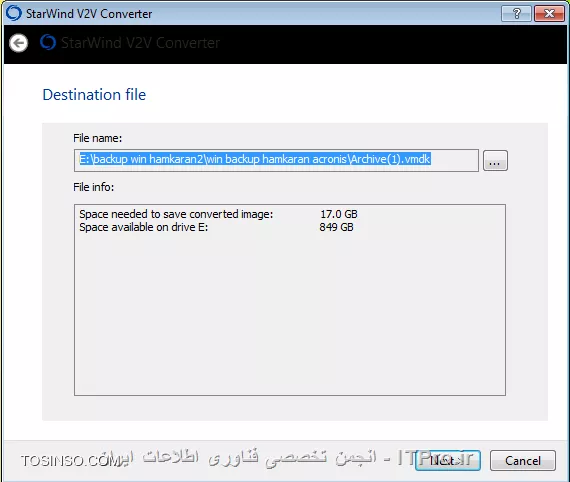 تبدیل VHD به VMDK