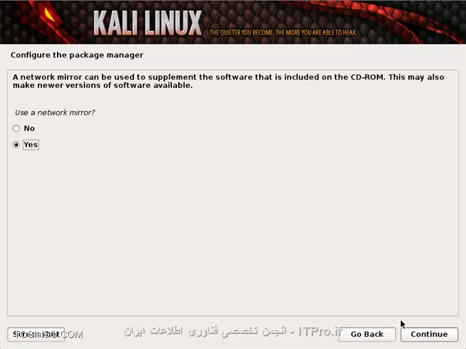 آموزش نصب کالی لینوکس (Kali Linux) قسمت 4 : نصب پیشفرض