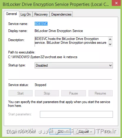 کاربرد سرویس BitLocker Drive Encryption