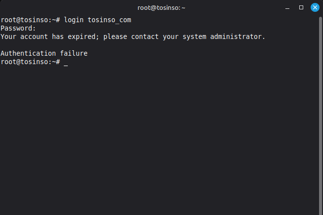 منقضی کردن یوزر در لینوکس (Linux)
