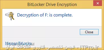 غیر فعال کردن Bitlocker و Decrypte کردن درایو در ویندوز 7 و 8.1