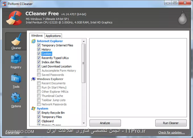 آموزش کار با نرم افزار Ccleaner