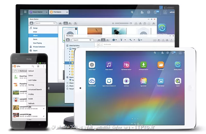 اگرم ميخواين سطح حرفه اي تر باشه يك NAS storage 300 تومني بخريد روش پسورد بزاريد و در اينترنت با يك ip publicبراشون به اشتراك بزاريد خيلي از NAS storage هاي جديد خودشون يك cloud عالي ايجاد ميكنند و به اينترنت متصل ميشن و سپس شما حتي با نرم افزار و پنل كاربري كه تحت وب دارند يا بر روي گوشي ها نصب ميشن ميتونيد با مديريت عالي به NAS storage وصل بشيد مثل QNAP||http://network.tosinso.com/files/get/468a9f6f-0885-4642-8dde-ca5675bf1d10||
||http://network.tosinso.com/files/get/320a7e5d-8261-47c9-88de-872e1d2966b7||
||http://network.tosinso.com/files/get/ce61ca1c-4374-417a-be82-30fd0c668278||
||http://network.tosinso.com/files/get/413f1f11-6bfb-4001-99b8-eed6d3867acb||
||http://network.tosinso.com/files/get/090a9a54-9b18-40f7-b409-3aef067579d5||