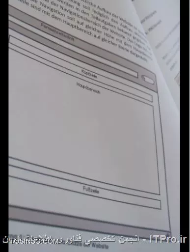 ممنونم آقای ورز شی من نمیدونستم اسمِ اون نوار aside هست. لطفا نگاهی‌ به فایلِ پیوست بندازین. من همه قسمتاشو انجام دادم بجز اون نوار بالای  header  می‌شه لطفا کمکم کنین؟ ممنونم. 
||http://web.tosinso.com/files/get/09488a3c-99f0-4184-96fb-c416321ab788||
<htm>

<!DOCTYPE html>
<html>
<head>
<meta charset=ISO-8859-1>
<title>My Website</title>
<style type=text/css>

body
{
font-family:Verdana;
font-size: 12px;
}

.header
{
background-color:red;
position:absolute;
text-align:center;
right:20px;
left:240px;
top:20px;
height:20px;
}

.footer
{
background-color:pink;
}

.navigations
{
background-color:blue;
height:300px;
width:200px;
left:20px;
margin-top:50px;
}

.content
{
position:absolute;
text-align:center;
overflow:auto;
min-height:300px;
max-height:500px;
padding:10px;
top:50px;
right:20px;
left:240px;
background-color:grey;


}

.footer
{
position:absolute;
background-color:red;
text-align:center;
right:20px;
left:240px;
height:20px;
margin-top:20px;
}

</style>
</head>
<body>

<header class=header>
<p>header</p>
</header>

<nav class=navigations>
<p>Navigation</p>
</nav>

<div class=content>
<p>Main</p>
</div>

<footer class =footer>
<p>footer</p>
</footer>

</body>
</html>

<htm>