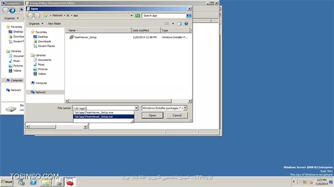 نصب نرم افزار از طریق شبکه با استفاده از Group Policy قسمت دوم