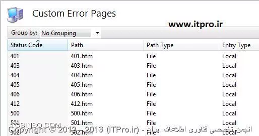 قابلیت تعیین پیام های خطای دلخواه یا Custom Error در IIS