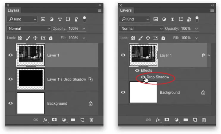 سایه در فتوشاپ