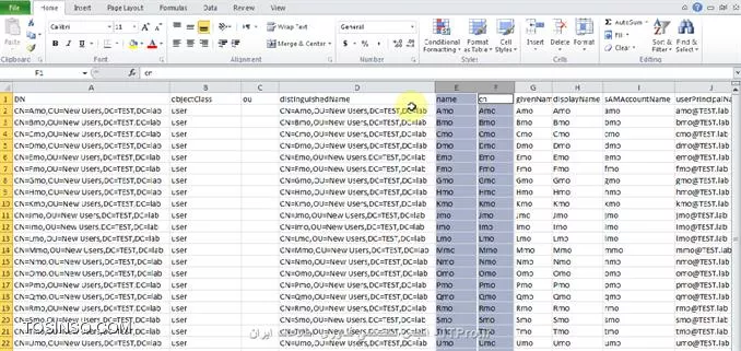 جا به جایی User Acount ها از دامینی به دامین دیگر با استفاده از فایل های CSVDE