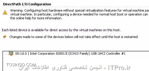 کاربرد قابلیت Directpath I/O در VMware