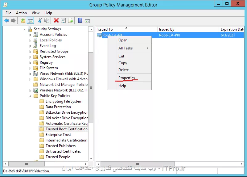 آموزش جامع PKI در مایکروسافت و Active Directory Certificate Services : قسمت پنجم