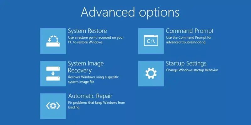 معرفی کامل گزینه های Advanced Startup Options ویندوز 8 و 10