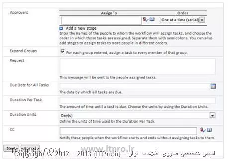 آموزش ایجاد Workflow در شیرپوینت سرور 2010