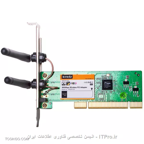 سلام و درود
اگر برای PC میخواهید و قابلیت نصب بر روی مادربورد کارت وایرلس (Tenda Wireless N300 PCI Adapter W322P) تا حالا خوب جواب داده
||http://hardware.tosinso.com/files/get/0d2a7bc9-433d-4dc3-8261-2bf56cd4738f||
قدرت گیرندگی آنتن 2 دسی‌بل هست
ضمناً قابلیت پشتیبانی از سیستم عامل‌های زیر رو هم داره قیمتش هم حدوداً 60 تومن هست
Windows 2000, Windows 2003, Windows XP, Windows Vista, Windows 7, Windows 8, Linux 2.2X, 2.4X, 2.6X, MAC
و دارای استاندارد های IEEE 802.11 b / g / n نیز می باشد

اما اگر وایرلس بی سیم میخواهی (TP-Link TL-WN8200ND 300Mbps) گزینه خوبی هست همین الان دارم باهاش کار میکنم
||http://hardware.tosinso.com/files/get/5ac3e215-f68c-4fd8-94e9-08e0c72cb459||
قدرت گیرندگی آنتن 5 دسی‌بل (5dBi) هست
استاندارد های IEEE 802.11n , IEEE 802.11g, IEEE 802.11b
ضمناً قابلیت پشتیبانی از سیستم عامل‌های زیر رو هم داره قیمتش هم حدوداً 80 تومن هست
Windows 8, Windows 7, Windows Vista, Windows XP , Kali , Linux