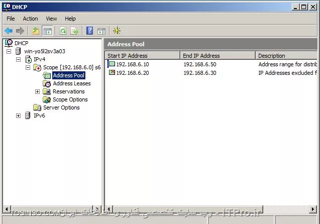 با سلام

من یه ویندوز سرور روی Vmware نصب کردم  DHCP رو روی سرور نصب کردم و تنظیماتش رو انجام دادم حالا هر کاری میکنم خود ویندوز سرور روی ip اتوماتیک از DHCP آی پی

و آی پی هایی که میگیره مربوط به تنظیمات DHCP من نیست احتمال زیاد از VMware یا آنتی ویروس میگیره که از یه طرفی هم آی پی که میگیره نه تو VM  هست نه آنتی ویروس

نمیدونم از کجا آی پی میگیره

خلاصه من میخوام تنظیماتی رو انجام بدم که سروری که روش DHCP  رو نصب کردم خود سرور از اون آی پی بگیره چنتا عکس هم پایین میزارم

از آی پی دهی آنتی ویروس هم سر در نمیارم و کسپراسکی هست


||http://tosinso.com/files/get/2360dc85-f874-46c4-88d9-f9055ac92bad||


||http://tosinso.com/files/get/3e776700-674c-46a0-b38b-c1d9ba0916df||


||http://tosinso.com/files/get/6b239090-e1d1-4140-9864-b0fc4295ee8b||

||http://tosinso.com/files/get/0f52f076-1bc3-4500-ab9f-7208145c52ec||