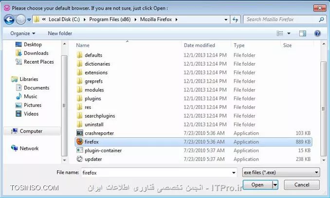 تصویر سوم نصب WAMP انتخاب مرورگر پیشفرض