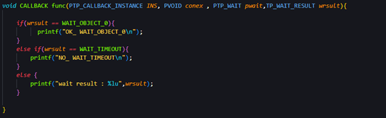 Checking TP_WAUT_RESULT values