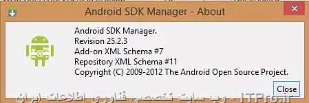 ممنونم از راهنمایی هاتون
به نظرم ورژن Android sdk این باشه sdk-installer_r24.4.1-windows
چه تغییری باید انجام بشه؟ په ورژنی باید نصب بشه؟

مشخصات sdk manager
||http://programming.tosinso.com/files/get/1113ecf7-3fe6-46d0-8ae7-2fa98a487fca||