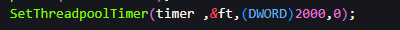 Running a timer with the SetThreadpoolTimer function