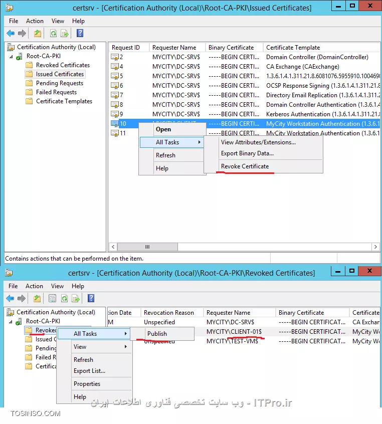 آموزش جامع PKI در مایکروسافت و Active Directory Certificate Services : قسمت چهارم