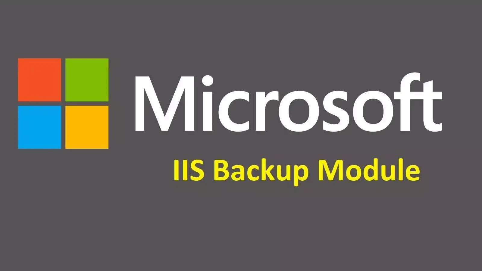 آموزش بکاپ گیری از IIS با ماژول Backup : آموزش نصب ماژول بکاپ