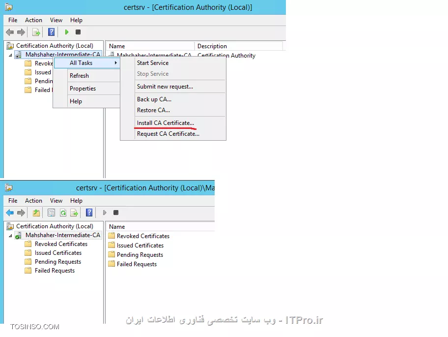 آموزش جامع PKI در مایکروسافت و Active Directory Certificate Services : قسمت دهم