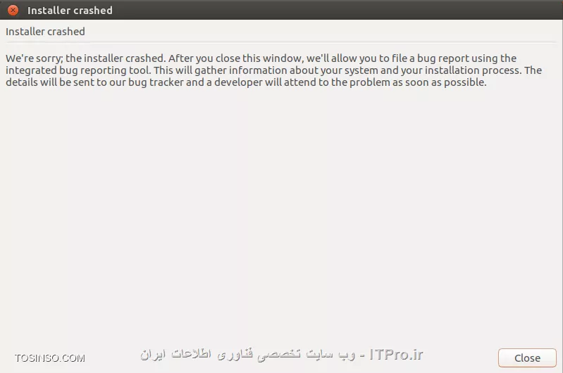 سلام دوستان.
بعد از پارتیشن بندی برای نصب ubuntu 16.10 روی VMware workstation 12 خطای زیر رو دریافت میکنم.مشکل از چی میتونه باشه؟
||http://tosinso.com/files/get/c560bef2-7cd1-42d6-9a34-d25ede438b19||
بعد از زدن ok هم این خطا میاد:
||http://tosinso.com/files/get/158668b6-be2a-498c-9ba7-8e6854bedca1||