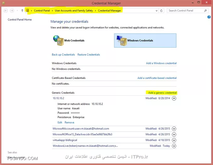 سلام دوست عزیز، برای متصل شدن به map network drive بعد از log in به سیستم کافیه گزینه  Reconnect at sign in را مارکدار کنید؛ البته این موضوع به |تنظیمات Group policy ::https://tosinso.com/questions/2839/%d8%ad%d8%b0%d9%81-%da%a9%d9%84-Map-Drive-%d9%87%d8%a7%db%8c-%d8%b4%d8%a8%da%a9%d9%87-%d9%88-%d8%a7%db%8c%d8%ac%d8%a7%d8%af-Map-Drive-%d8%a7%d8%b2-%d8%b7%d8%b1%db%8c%d9%82-%d9%be%d8%a7%d9%84%db%8c%d8%b3%db%8c| نیز بستگی دارد که در این خصوص لینک زیر نیز میتواند نفید باشد:
|فصل اول-بخش ششم: پیاده سازی Map Network Drive::https://tosinso.com/articles/41541/%d8%a2%d9%85%d9%88%d8%b2%d8%b4-%d8%b3%d8%a7%d8%ae%d8%aa-(%d8%a7%db%8c%d8%ac%d8%a7%d8%af)-Map-Drive-%d8%af%d8%b1-%da%a9%d8%a7%d9%85%d9%be%db%8c%d9%88%d8%aa%d8%b1%d9%87%d8%a7%db%8c-%d8%b4%d8%a8%da%a9%d9%87-%d8%a8%d8%a7-%da%af%d8%b1%d9%88%d9%be-%d9%be%d8%a7%d9%84%db%8c%d8%b3%db%8c|
||http://network.tosinso.com/files/get/92e4b77d-1955-4a6b-8a18-cfe9f18cee45||
و برای ذخیره سازی پسوردهای شبکه کافیست، آدرس خود را با اطلاعات کاربری مربوطه طبق مسیر زیر وارد نمائید:

||http://network.tosinso.com/files/get/16460edc-a52d-4099-ad3e-1c2b2a45c971||