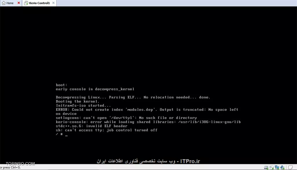 خطا در نصب kerio control