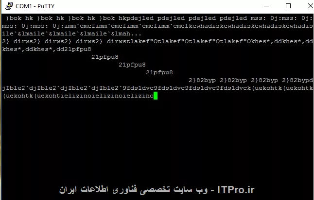 دوستان عزیز اینم یه نمونه از کاراکترهای نا مفهوم هم در Putty هم در hyper
||http://network.tosinso.com/files/get/17179698-8f24-4d15-994a-5238b84f3cd4||