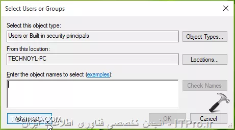 در RUN دستور secpol.msc رو تایپ کنید سپس به مسیر زیر بروید
||http://network.tosinso.com/files/get/136a2bbf-cb69-4abe-b373-8e4f20e1dfea||
<c#>
Security Settings > Local Policies > User Rights Assignment
<c#>
سپس در سمت راست روی گزینه Allow log on locally دابل کلیک کنید
||http://network.tosinso.com/files/get/537e66ab-0baa-4ed5-b658-bf4c2f73fcfa||
روی دگمه Add User or Group کلیک کنید
||http://network.tosinso.com/files/get/e6be2c46-5bf9-490a-999f-1f77b239db77||
به قسمت Advance رفته و سپس Find Now را بزنید تا تمامی یوزر ها وگروه ها نمایان شود
||http://network.tosinso.com/files/get/17504c68-433a-4072-963a-73d37b736edf||
یوزر یا یوزر های مورد نظرتون رو از لیست انتخاب و OKکنید
||http://network.tosinso.com/files/get/72101288-3615-4580-aaba-e3564f673614||
در نهایت پنجره زیر را که یوزرتان به آن اضافه شده است را Apply کنید.
||http://network.tosinso.com/files/get/4a937766-366b-40b6-ad74-bf0987d7677c||
در نهایت در CMD دستور gpupdate /force را وارد کنید.
* |اطلاعات بیشتر::http://www.sharepointviking.com/the-signin-method-youre-trying-to-use-isnt-allowed-windows-server-2012/|