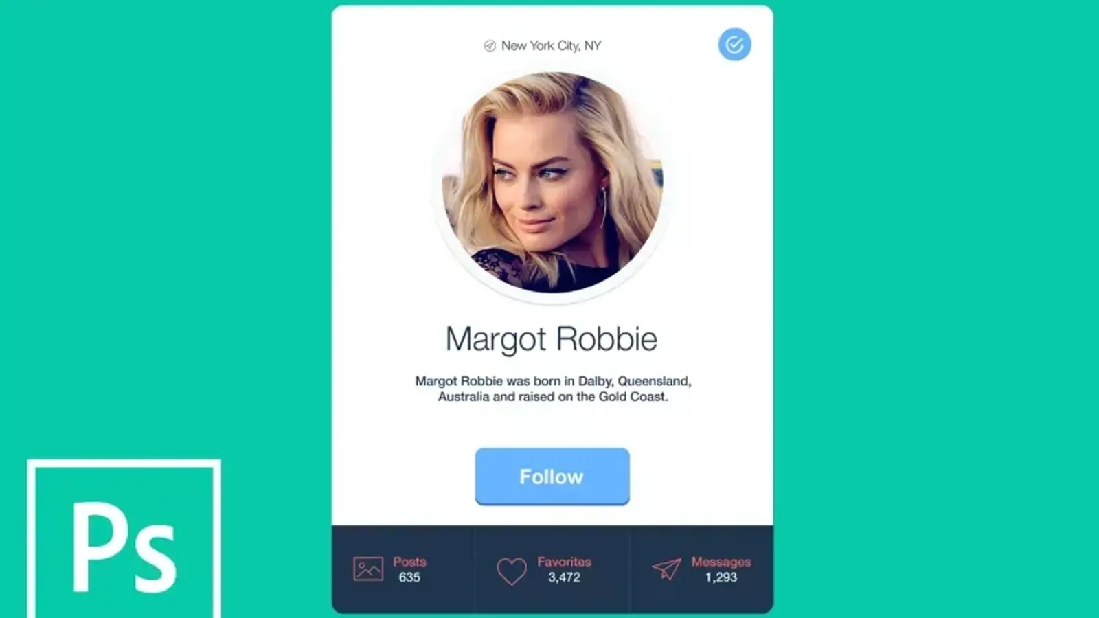 آموزش ساخت تصویر پروفایل جذاب با فتوشاپ برای شبکه های اجتماعی