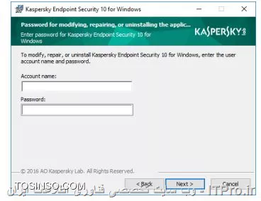 !! ساخت یک پسورد برای Kaspersky Endpoint Security 

- Security-Center 

1- داخل Workstations شده و روی تب Policies بروید 

2- انتخاب کنید KES 10 SP2 workstation policy 

3- روی لینک Configure policy کلیک کنید 

||کسپرسکی سرور 10 ::https://tosinso.com/files/get/950bf4b9-d0b8-4130-b325-3990b28fe95d||

4- سوییچ روی Application Settings انجام دهید 

||کسپرسکی سرور 10 احمد توسلی ::https://tosinso.com/files/get/47579529-dad2-4c2a-a203-6a072eb03365||

5- حالا برای فعال سازی password protection وارد بخش Settings و Password protection بزنید 

||https://tosinso.com/files/get/346b643b-cc9d-4106-9962-0002380c7f8c||

6- چک باکس  Enable password protection را انتخاب کنید 
||https://tosinso.com/files/get/09ee9879-85a6-4ee5-a26a-6bf6a88ab5f7||

7- یک نام مثلاً KLAdmin و پسورد root قرار دهید 

||https://tosinso.com/files/get/27c7786a-d149-403c-84bc-e25af8624a7f||

8- حالا گزینه های  Exit the application, Disable Kaspersky Security Center policy و Remove / modify / restore the application و روی ok کلیک کنید 

||https://tosinso.com/files/get/c86a555c-faa6-43b5-a3fb-567a9c425d5f||

9- روی OK کلیک کنید 

10- حالا منتظر میمانیم تا پالیسی اعمال شود 

11- روی Laptop بروید و روی KES راست کلیک و Exit را بزنید باید کادری مثله زیر باز شود :

||https://tosinso.com/files/get/29b55d80-57c5-4430-87ac-147bc171e032||

12- در Password check روی Cancel کلیک کنید 

13- حالا در سیستم عامل ویندوز وارد Programs and Features شوید 

14- انتخاب Kaspersky Endpoint Security 10 for Windows و روی Change کلیک کنید 

||https://tosinso.com/files/get/3f4869fc-297f-41a8-b281-74961226f19d||

15- برای حذف Kaspersky Endpoint Security روی Remove کلیک کنید 

||https://tosinso.com/files/get/e3adbf63-edc0-4fff-bbe8-cd73c610b7ab||

16- حالا NEXT را بزنید بدون اینکه کادر زیر را پر کنید :

||https://tosinso.com/files/get/17da529b-0873-48d6-af73-14012cc42791||

17- مشاهده می کنید که کسپرسکی بدون پسورد پاک نمی شود روی پیام زیر OK کنید :

||https://tosinso.com/files/get/ecb50443-cf27-4aa6-ba85-a81836096e9f||

18- ویزارد حذف را cancel کنید 


نویسنده : سید احمد توسلی
منبع : |جزیره امنیت اطلاعات و ارتباطات وب سایت توسینسو::https://tosinso.com/security|
هرگونه نشر و کپی برداری بدون ذکر منبع و نام نویسنده دارای اشکال اخلاقی است



