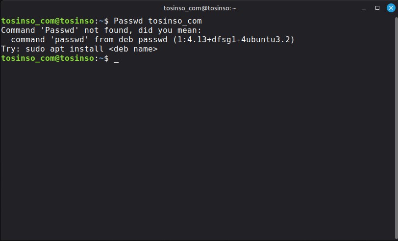 اشتباه تغییر رمز عبور در لینوکس (Linux)