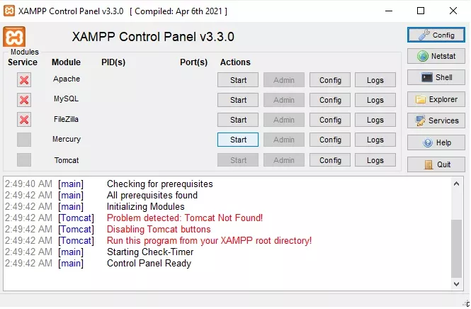 راه اندازی زمپ