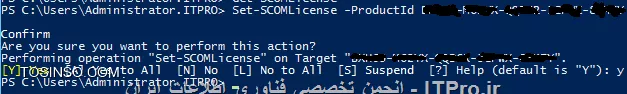 دوست عزیز برای اینکه SCOM  خودتون رو  Active کنید سریالی که در دست دارید به صورت زیر وارد کنید 
<c#>
Set-SCOMLicense -ProductId .................................
<c#>
||http://network.tosinso.com/files/get/1ab1c55f-11ee-4171-826a-bb68923108fe||

همچنین لینک زیر میتونه کمکتون کنه :
|http://technet.microsoft.com/en-us/library/hh920237(v=sc.20).aspx::http://technet.microsoft.com/en-us/library/hh920237(v=sc.20).aspx|