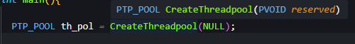 Creating a new thread pool with the CreateThreadpool function