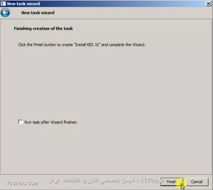 با سلام خدمت اساتید محترم و دوستان عزیز

در ادامه ی آموزش کنسول مدیریتی کسپرسکی،اگر خاطرتون باشه،دیروز با هم یاد گرفتیم که از 2 روش بتونیم آنتی ویروس رو روی کلاینت هامون نصب کنیم.تو روش اول که 1Click بود این کار به صورت لوکال انجام میشد و ما باید میرفتیم تک تک پشت سیستم هر کلاینت و آنتی ویروس رو نصب میکردیم.خب اینکار برای شرکت ها و سازمان هایی که کلاینت های زیادی دارند جوابگو نیست و همچین هم ITPROیی نیست.پس چیکار کنیم؟امروز باهم 3 روش نصب آنتی ویروس روی کلاینت هارو به صورت ریموت بررسی میکنیم که در اولین روشمون تا یادتون نرفته میریم سراغ هموت پکیجی که دیروز ساختیم.پس همراه هم میریم جلو:

*روش اول*

خب وقتی که کنسول رو اجرا کردید به قسمت Managed Computers که مراجعه کنید میبینید که یک کامپیوتر دارم که Agent روش نصب هست ولی آنتی ویروس نداره
||http://tosinso.com/files/get/9d5af198-4b9f-41dd-ab2a-a0d94d9b00e0||
حالا برای اینکه به صورت ریموت آنتی ویروس رو نصب کنید،به قسمت Remote Installation برید و Installation Packages رو انتخاب کنید و پکیجی که ساختیم رو انتخاب میکنیم و Install application رو میزنیم
||http://tosinso.com/files/get/71f497fa-5d61-4647-bfb7-510409536fbb||
تو این مرحله چون ما میخوایم روی تعدادی کامیپیوتر آنتی ویروس نصب کنیم گزینه ی اول رو انتخاب کنید
||http://tosinso.com/files/get/e2f23f3f-10e5-4085-b4f0-3a166ddbd13c||
در این قسمت اسم گروهی که کلاینت ها اونجان و میخواید آنتی ویروس رو روی اونها نصب کنید انتخاب میکنید
||http://tosinso.com/files/get/a0b5cb1f-3a42-4964-86a3-e1bb7be11f4e||
این قسمت رو بدون تغییر پیشنهاد میکنم که Next کنید
||http://tosinso.com/files/get/15ff0c6d-3fa5-4de8-b90e-91bfe2517d72||
در این قسمت لایسنس یا لایسنس هایی که قبلا به کنسول معرفی کردیم به نمایش در میاد که اگر خاطرتون باشه یک لایسنس برای کلاینتها بود و یک لایسنس هم برای کنسول مدیریتی که اینجا در انتخابش دقت کنید
||http://tosinso.com/files/get/2b2f256d-ea9f-42bf-9f84-37560906729c||
در این مرحله از شما می خواد که تعیین کنید اگر هنگام نصب نیاز به ریست شدن سیستم هست چه عملی انجام بده که ترجیحا به حالت پیش فرضبذارید باقی بمونه
||http://tosinso.com/files/get/35d9103f-7e86-4245-947e-933f810a6212||
این قسمت رو هم Next کنید
||http://tosinso.com/files/get/658120a6-30c6-434a-a306-a3de3a791271||
در این قسمت باید یک یوزر رو معرفی کنید و add کنید که دسترسی به تمام کلاینت ها داشته باشه که ترجیحا از یوزر Administrator استفاده کنید.بعد از اینکه یوزر رو add کردید و پسوردش رو وارد کردید،ok کنید و Next رو بزنید
||http://tosinso.com/files/get/be9f9b17-3245-435a-9cd1-99d1a211f2f5||
مجددا Next کنید
||http://tosinso.com/files/get/e581346e-b1e7-445d-babc-b559ce6d7821||
اینجا به شما پیغام میده که این پکیج به درستی روی اون گروهی که مشخص کردید داره اعمال میشه و 2تا تیک سبز باید باشه حتما
||http://tosinso.com/files/get/bf03e666-d8e0-4451-ae51-edf63f051f41||
حالا برای اینکه ببینید داره کار صورت میگیره بیاید تو Managed Computers و تب Task رو انتخاب کنید.پایین صفحه مشاهده میکنید که عمل Deploy شدن New Remote Installation Package که ما این اسم رو روی پکیجمون گذاشتیم داره انجام میشه و در سمت راست هم میتونید خلاصه ای گرافیکی از کار رو مشاهده کنید.میتونید برای دیدن جزییات بیشتر روی View Result کلیک کنید
||http://tosinso.com/files/get/a7093e82-a97c-485c-bb66-5dccec33ef2c||
بعد از کمی صبر مشاهده میکنید که پکیجی که با هم ساختیم روی کامپیوترها نصب شده
||http://tosinso.com/files/get/b47d5e83-0a2c-4fbe-b21c-73f66109fca3||

*روش دوم*

اگر کامپیوتری به شبکه ی شما جوین بشه و آنتی ویروس کسپرسکی روی اون نصب نشده باشه،شما از طریق این کنسول میتونید اون رو ببینید و اقدام به نصب آنتی ویروستون کنید که با هم اینکار رو انجام میدیم.مطابق شکل زیر به محل مورد نظر برید
||http://tosinso.com/files/get/c27f077b-3431-4b32-995b-3b5bb9212424||
همونطور که میبینید این کلاینت ما نه Agent روش نصب هست و نه آنتی ویروس.برای اینکه ما بتونیم روی یک کلاینت آنتی ویروس نصب کنیم باید قبلش حتما Agent رو نصب کرده باشیم.پس اول با هم Agent رو نصب میکنیم و بعد به سراغ نصب آنتی ویروس میریم.برای همین روی کلاینت مورد نظرتون کلیک کنید و از منوی سمت راست Install application رو انتخاب کنید
||http://tosinso.com/files/get/70e64f34-b5cd-4149-b044-770222d61d85||
در این قسمت پکیج Agent رو انتخاب میکنیم که قبلا به کنسولمون اضافه کردیم
||http://tosinso.com/files/get/d0db307f-e1bc-4657-8c4b-ade4167d13c8||
تنظیمات رو به همین حالت بذارید باشه
||http://tosinso.com/files/get/b25f4db9-c27e-49ea-8ff5-4e9884b232f9||
در این مرحله باز هم ترجیحا یوزر administrator رو add کنید و Next کنید
||http://tosinso.com/files/get/b49c36a4-79c4-4781-878f-d78a2d42f4dd||
این قسمت رو هم به همین حالت Next کنید
||http://tosinso.com/files/get/64071277-5531-4afc-95d8-be0866709348||
در این قسمت مشخص میکنید کلاینتی که روش Agent نصب میکنید برای مدیریت بهترتون به کدوم بخش منتقل بشه
||http://tosinso.com/files/get/da4491dc-9c38-434b-b590-73adfda2c945||
در اینجا نصب Agent شروع میشه و میتونید با زدن View Result جزییات بیشتری رو مشاهده کنید
||http://tosinso.com/files/get/1cd3ae07-c348-4483-ab84-852bddcdbb69||
||http://tosinso.com/files/get/c6cc5f88-ce33-4cce-855f-b4c0e4955db6||
بعد از اینکه نصب تموم شد و پیغام Complete رو مشاهده کردید Finish رو انتخاب کنید
||http://tosinso.com/files/get/b8cc6b43-99c0-43d6-a972-bc871b84b271||
همونطور که مشاهده میکنید دیگه کامپیوتری در دامین ما نیست
||http://tosinso.com/files/get/c6f78cdf-a962-41b3-8c97-f4b7e6979074||
به قسمت Managed Computers و تب Computers مراجعه کنید،میبینین که کلاینتتون چون Agent روش نصب شده و ما مشخص کردیم،به این گروه منتقل شده
||http://tosinso.com/files/get/89a91fdb-b252-4504-871f-cba14d801a8a||
خب حالا که Agent رو نصب کردیم،کامپیوتر ما آمادست تا آنتی ویروس رو روش نصب کنیم،برای همین کلاینتتون رو انتخاب کنید و از منوی سمت راست Install application رو بزنید
||http://tosinso.com/files/get/87f78e04-dcd2-4403-9630-edb26814846b||
حالا پکیج آنتی ویروس رو انتخاب میکنیم
||http://tosinso.com/files/get/ad4921ad-1063-41d6-98d4-b7eb6f405df0||
تنظیمات رو به همین حالت قرار بدید
||http://tosinso.com/files/get/41443cce-a941-4235-9d3b-9cdc6d4b466c||
حالا باید لایسنس رو انتخاب کنید 
||http://tosinso.com/files/get/90e3ba7b-38ad-4e56-b35c-55f4948e578c||
در این قسمت مجددا یوزری که دسترسی داره رو انتخاب کنید که باز هم میگم ترجیحا administrator باشه
||http://tosinso.com/files/get/a0676244-2d90-4b98-8f29-7e87cb836951||
این قسمت رو هم به همین حالت بذارید باشه
||http://tosinso.com/files/get/7e54ad7a-f65e-4a1c-a918-35966098ec56||
خب آنتی ویروس ما در حال نصب هست که میتونید View Result رو بزنید و جزییات بیشتری رو ببینید
||http://tosinso.com/files/get/6e821e88-9ad6-4ffe-b5d6-50b701a8ce19||
||http://tosinso.com/files/get/f25ad754-1746-41f2-ad95-cbcecd97b1c8||
بعد از اینکه پیغام Complete رو دیدید Finish رو انتخاب کنید
||http://tosinso.com/files/get/f14a3c07-28eb-4235-ae97-57b49adfae98||
حالا اگه به قسمت Managed Computers و تب Computers برید میبینید که الان روی کلاینت شما هم Agent و هم آنتی ویروس نصب شده
||http://tosinso.com/files/get/86fcfdcb-34ff-4949-acc9-302091c06bcf||
این هم آنتی ویروس شما روی کلاینت
||http://tosinso.com/files/get/19440c37-320c-4f3e-b2c5-e83a244b964e||

*روش سوم*

خب دوستان عزیز امیدوارم که خسته نشده باشید و همچنان همراه باشید.

با هم روش سوم رو شروع میکنیم.به Managed Computers برید و روی تب Tasks کلیک کنید و Create a task رو انتخاب کنید
||http://tosinso.com/files/get/994cb769-8d58-4288-afc3-4e0209b10e59||
اسم مورد نظرتون رو برای task انتخاب کنید
||http://tosinso.com/files/get/1f8f2ae7-912d-4fe6-95e5-033fbc76210c||
تو این مرحله چون به صورت ریموت میخوایم که آنتی ویروس رو نصب کنیم،مثل شکل عمل کنید
||http://tosinso.com/files/get/e00c8068-2f49-4346-9828-831627001345||
حالا پکیج آنتی ویروس رو انتخاب میکنیم
||http://tosinso.com/files/get/7e5fc6ff-4f76-4f0a-9d84-9a36319b012b||
مزیت این روش این هست که شما در حین نصب میتونید انتخاب کنید که Agent هم نصب بشه و نیاز یه Task جدید نیست.پس مطابق تصویر عمل کنید
||http://tosinso.com/files/get/5c04e864-38bc-48d1-8d13-0a2cd0b51ad1||
این قسمت رو هم به همین صورت بذارید باقی بمونه
||http://tosinso.com/files/get/c3aa84b5-8cee-44ff-a9a1-2d73d4935d20||
در این قسمت شما آزادی عمل بیشتری نسبت به دو روش قبل دارید که مشخص کنید هنگام نصب چه اتفاقی بیوفته که تصویر به حد کافی گویا هست
||http://tosinso.com/files/get/e7db321e-8a67-4aa2-abde-3ba5abb547c7||
مجددا صفحه ی تعریف یوزر که باهاش آشنا شدید دیگه
||http://tosinso.com/files/get/d8753ca5-3105-4624-9ebb-d96d6f658e8f||
در این قسمت مشخص میکنید که این Task در چه وقتی انجام بگیره که مطابق نیازتون تعریف میکنید.من پیشنهاد میکنم که به صورت Manual قرار بدید و تیک Run missed tasks رو هم بزنید که اگر Taskی از قبل روی کلاینت قرار بوده که صورت بگیره انجام بشه و بعد این کار صورت بگیره
||http://tosinso.com/files/get/186849b5-9e19-4996-a980-6a9ab96418ff||
حالا Finish رو بزنید
||http://tosinso.com/files/get/1cb2ad97-642b-4cfc-83f3-1f5be3594bce||
حالا به Managed Computers و به قسمت Task برید،میبینید که Install KES 10 که با هم ساختیم اونجا داره نمایش داده میشه که اون رو انتخاب کنید و Start رو بزنید
||http://tosinso.com/files/get/9b38093e-2e6f-4938-adb3-2c7090e636b6||
Task داره اجرا میشه
||http://tosinso.com/files/get/b51ef3bc-751b-43d1-9ef4-cb83f0ac3131||
خب عمل نصب انجام شده
||http://tosinso.com/files/get/1b55cde9-93fc-4fd5-a0ed-835c1a9e46a9||
و این هم آنتی ویرسمون
||http://tosinso.com/files/get/e220c435-df1a-42d8-b02a-a564e82536cb||


خب دوستان عزیز با هم انواع روش های نصب رو دیدیم.امیدوارم که مفید واقع شده باشه و استفاده کنید.
روز خوبی داشته باشد.

نویسنده : مهدی عسکری
منبع : |جزیره امنیت اطلاعات و ارتباطات وب سایت توسینسو::https://tosinso.com/security|
هرگونه نشر و کپی برداری بدون ذکر منبع و نام نویسنده دارای اشکال اخلاقی است

