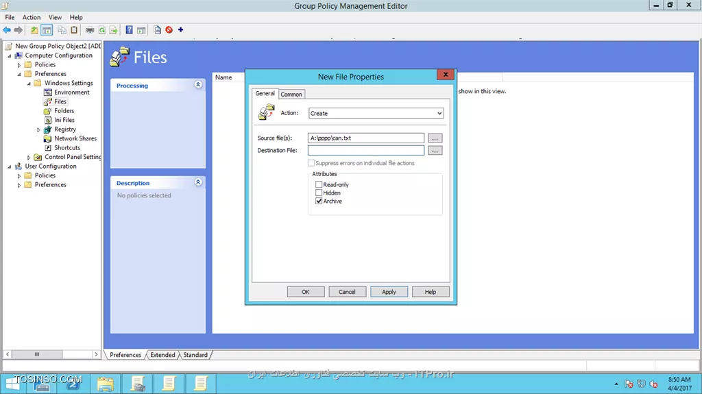 group policy file .preferences