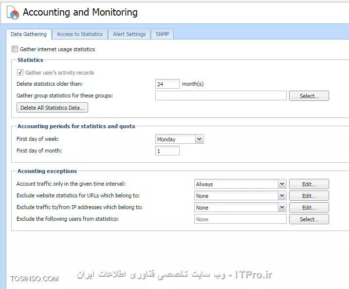 سلام
دوستان من اگر بخوام به دو تا از یوزرهای دامین محدودیت سرعت دانلود بدم این تنظیمات درسته؟
(کریو جوین دامین هست- تایمم درسته - نسخه 9.1 کرک استفاده کردم - همه چیز رو تقریبا غیرفعال کردم آنتی ویروس رول هارو ...  از کریو فقط بابت اکانتینگ میخوام استفاده کنم فایروال جدا توی شبکه دارم) 
با تنظیمات توی عکس فقط رول اول که میگه یوزر hdm1 سرعت 4مگ اعمال میشه و هر دو یوزر با 4 دانلود میکنن و اگر رول دوم بیارم بالای رول اول اینبار هر دو یوزر با 2مگ دانلود میکنن. انگار که اصلا رول دومی اعمال نمیشه و رول اول روی همه اعمال میشه. مشکل کجاست ؟؟؟؟
برای یه همچین سناریویی حتما باید ssl و NTLM انجام بشه ؟

||http://tosinso.com/files/get/405cba72-0376-4d5d-b246-90a5e0e4c3d1||
||http://tosinso.com/files/get/e887e0f4-2f9c-4a6b-a2d5-860a643546f5||
||http://tosinso.com/files/get/375d4171-c03d-434e-97fe-9c8ffbfb5c95||
||http://tosinso.com/files/get/4acffdf8-c0d0-4dee-bb72-c07540d32219||
||http://tosinso.com/files/get/dea40584-982d-49c3-b72a-3eec90656a6c||
||http://tosinso.com/files/get/cc02a98b-148c-4556-8268-37614fe27e70||
||http://tosinso.com/files/get/5491c004-0eb7-425c-95a0-baaa32c3fd10||
||http://tosinso.com/files/get/b633b7b0-ab5e-4334-bd7e-45a01c8bc64b||
||http://tosinso.com/files/get/dc68e2f0-32e1-4ced-8a8f-a5b78751201a||
||http://tosinso.com/files/get/02d5b587-a1d5-4118-b654-16fd12362a8c||
||http://tosinso.com/files/get/c0a87cbb-61ad-4816-b53e-3b861e13bb21||
||http://tosinso.com/files/get/1e712277-c685-4b40-9682-ae38be8551c6||
||http://tosinso.com/files/get/8ef9852c-abf6-4291-bbdd-ff49982a5ecb||
||http://tosinso.com/files/get/37d4bc14-b560-46e0-b893-03f22135650c||
||http://tosinso.com/files/get/19488166-764f-4a3a-93e8-66e37ae7c3c0||

