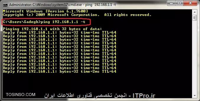 Ping -t
