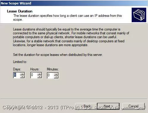DHCP  یا Dynamic Host Configuration Protocol هسته ی یکی از سرویس های زیرساختاری شبکه محسوب می شود که مسئولیت ارائه IP آدرس ها و اطلاعات مربوط به DNS  سرورها به کلاینتها را بر عهده دارد. درمقاله |DHCP Option::http://www.tosinso.com/Articles/Details/541/DHCP%20Options| به معرفی Option ها و گزینه هایی که در نصب سرویس DHCP در ویندوز سرور 2008 به دانستن مفهوم آنها نیازمند بودیم پرداختم.در این مقاله به صورت تصویری نحوه ی نصب رول DHCP را توضیح خواهم داد و نگاهی گذرا به کنسول مدیریتی DHCP در ویندوز سرور 2008 خواهم داشت.

جهت نصب رول DHCP ، اولین موردی که باید به آن توجه داشت و پیش از نصب ،تنظیم مربوط به آن را چک کرد،داشتن Static IP سروری است که قصد نصب رول DHCP بر روی آن را دارید.در صورتی که سرور دارای Static IP نباشد،شما قادر نخواهید بود رول DHCP را بر روی آن نصب کنید.بعد از دادن IP دستی به سرور یا همان تنظیم Static IP باید طراحی های لازم جهت راه اندازی سرویس DHCP را انجام دهید.در طراحی باید موارد زیر را در نظر بگیرید:

* شبکه ای که قصد نصب این سرویس را بر روی آن دارید دارای چند سابنت و چه رنج IP می باشد؟
* IP آدرس های مر بوط به DNS سرور ،Default Gateway  و  دیگر سرورهای حیاتی و مهم در شبکه ،چه IP هایی هستند؟
*  سرویس DHCP مسئولیت ارائه خدمات به چندین کلاینت یا Device را در شبکه دارد؟
* سروری که قرار است سرویس DHCP بر روی آن نصب شود دارای چند کارت شبکه است ؟
* آیا نیاز شما اقتضا میکند که به روی هرکارت شبکه یک Scope  طراحی کنید یا نه ؟
* متناسب با تعداد کارتهای شبکه،چندین Scope خواهید داشت و کدام Scope بر روی کدام کارت شبکه قرار خواهد گرفت؟
* هر Scope باید از چه رنج IP شروع و تا چه رنج  IP ادامه داشته باشد.بهتر است Scopeها از قبل تعیین شوند.
* رنج IP مربوط به Exclusion Range را مشخص کنید.
* پیشنهاد می شود کلاینتهایی را که می خواهید IP آنها در Reservation Range قرار گیرند را مشخص کنید تا از قلم نیفتند.

!! نصب DHCP Role
جهت نصب رول DHCP ابتدا باید وارد کنسولServer Manager شوید،سپس گزینه Add Roles را انتخاب کنید:

 ||http://www.tosinso.com/files/get/49e7db6a-f526-430f-b283-eef0c7313ab5||
||http://www.tosinso.com/files/get/5ac7cf32-5bb3-4e9b-ba6e-ac73fd9855d5||
 سپس در میان رولهای نمایش داده شده در پنجره زیر،رول DHCP را تیک دارو گزینه Next را انتخاب کنید:

||http://www.tosinso.com/files/get/05e5b9ba-1932-4229-ad65-9ea4b7eeff08||
در صورتی که به سرور خود Static IP نداده باشید،در این مرحله اخطاری مبنی بر Static IP نبودن سرور و عدم امکان نصب رول DHCP را دریافت خواهید کرد.
در مرحله بعدی تعداد کارتهای شبکه ای که در سرور شما وجود دارند و شما می خواهید به روی آنها Scope های خود را تعریف کنید، نمایش داده خواهدشد. هرکدام از کارت شبکه هایی که می خواهید Scope های خود را به روی آنها تعریف کنید ،انتخاب یا تیک دار کنید.اصطلاح Connection Binding یعنی اینکه کدام رنجهای IP بر روی کدام کارت شبکه قرار گرفته باشند. 
همچنین شما درحین نصب رول DHCP  میتوانید دیگر تنظیمات مربوط به Scope ها را هم انجام دهید.در صورتی که تمایل داشته باشید Scope های خود را در همان کنسول مدیریتی DHCP انجام دهید،میتوانید از این مراحل بدون پر کردن گزینه های آن بگزرید.در اینجا ما انجام تنظیمات مربوط به Scope ها را به کنسول مدیریتی DHCP واگذار خواهیم کرد.

 ||http://www.tosinso.com/files/get/d954be2c-3741-4e67-87d9-2f18a1386ca6||
سپس در این مرحله مشخصات مربوط به Parent Domain یا دومینی که می خواهید DHCP  سرور بر روی آن فعالیت داشته باشد و همچنین مشخصات مربوط به DNS Server را وارد کنید و سپس گزینه Validate  را انتخاب کنید تا معتبر بودن DNS سرور شما بررسی و تایید شود.در صورت درست بودن IP مربوط به DNS سرور ، عبارت Valid همراه با تیک سبز رنگ در زیر آن قسمت ظاهر خواهد شد.در نهایت گزینه Next  را انتخاب کنید.

 ||http://www.tosinso.com/files/get/047dd83e-aab9-4ec0-9fa9-ef2a23c0e9e2||
در این مرحله در مورد سرویس WINS از شما سوال پرسیده می شود.در صورتی که در شبکه خود از این سرویس استفاده میکنید در اینجا IP مربوط به سرورهای آن را باید وارد کنید در غیر اینصورت گزینه اول را انتخاب و Next را بزنید:

 ||http://www.tosinso.com/files/get/c8f90b3b-bced-48bf-9612-0c8f1d61b39a||
همانطور که در بالانیز اشاره کردم شما میتوانید در حین نصب رول DHCP ، Scopeهای خود را نیز تعریف کنید .اینکار را در این مرحله از نصب رول می توانید انجام دهید.جهت تعریف Scope  کافی است گزینه Add را زده و اطلاعات خواسته شده مربوط به آن Scope را نیز وارد کنید.در غیر اینصورت گزینه Next را انتخاب کنید و وارد مرحله بعد شوید.
 
||http://www.tosinso.com/files/get/5a9b42e5-6711-44c5-8caa-de4dee95a345||
||http://www.tosinso.com/files/get/ae7a8e02-c12b-4299-9df7-3444b4a306d3||

در این مرحله در صورتی که از IPV6 استفاده میکنید میتوانید گزینه اول را جهت فعالسازی DHCPV6 انتخاب کنید.در غیر اینصورت گزینه دوم را انتخاب و Next را بزنید.
 
||http://www.tosinso.com/files/get/7e1dc8f1-17c7-45d1-b44f-abdf4f620325||

همانطور که از عنوان این پنجره بر می آید،در این قسمت نحوه Authorize کردن را انتخاب میکنید.اکتیودایرکتوری لیستی از DHCP سرورهای مجاز را در خود ذخیره میکند .جهت ذخیره و معرفی این DHCP سرور به اکتیودایرکتوری ،در این قسمت کاربری که در اکتیودایرکتوری است را وارد میکنید.در گزینه اول کاربری که با آن مشغول نصب این سرویس می باشید را انتخاب میکند که معمولا این کاربر ادمین است.در گزینه دوم شما نام کاربر دیگری را میتوانید وارد کنید.در گزینه ی آخر هم می توانید از ذخیره و معرفی این DHCP سرور به اکتیودایرکتوری خودداری کنید و گزینه Next را انتخاب کنید.اما همانطور که میبینید در پایین گزینه سوم به شما این هشدار را میدهد که این DHCP سرور برای اینکه بتواند در اکتیودایرکتوری سرویس دهد باید در آن Authorize شود.به هر حال این انتخاب شما می باشد.در نهایت گزینه Next را انتخاب کنید.

||http://www.tosinso.com/files/get/eabf314e-768e-4890-88cc-f4cadc3d7c7a||
 
در آخر خلاصه ای از اطلاعاتی که وارد کرده اید را به شما نمایش میدهد  و شما با زدن کلید Install این اطلاعات را تائید و نصب رول DHCP را آغاز میکنید.در صورتی که قسمتی از اطلاعات به درستی وارد نشده است گزینه  Previous را انتخاب و آن قسمت مورد نظر را اصلاح کنید.

||http://www.tosinso.com/files/get/7cf3ecd5-e7f5-4656-b614-a0ea465ad130||
 
با انتخاب گزینه Install ، رول DHCP شروع به نصب میکند.

||http://www.tosinso.com/files/get/be4b7009-f294-4b9d-9161-aa79f43cf497||
 
و در نهایت رول DHCP نصب می شود:
 
||http://www.tosinso.com/files/get/ab71f3f7-eae5-4fe1-900c-ecf8be4eeb96||

جهت وارد شدن به کنسول مدیریتی DHCP سرور از طریق منوی استارت،گزینه Administrative Tools و سپس DHCP را انتخاب کنید یا در Run تایپ کنید: dhcpmgmt.msc

شکل زیر نمایی از کنسول مدیریتی DHCP سرور است:

||http://www.tosinso.com/files/get/9d02c750-7c35-4dc4-9607-627f90456827||

!! ایجاد Scope جدید
برای ایجاد یکScope جدید در کنسول مدیریتی DHCP ،بر روی IPV4 راست کلیک کرده و گزینه New Scope را انتخاب کنید.سپس مراحل زیر را با دقت دنبال کنید:
 
||http://www.tosinso.com/files/get/34d01466-0152-4896-8166-7742f011fd8f||
||http://www.tosinso.com/files/get/b252e709-06b6-4010-9263-7b276c3ccf82||
 
در این پنجره باید برای Scopeی که می خواهید ایجاد کنید نامی انتخاب کنید و برای آن می توانید توضیحاتی را در قسمت Description اضافه کنید.Description در مواقعی که تعداد Scope ها زیاد باشد بسیار کاربردی می باشد.سپس گزینه Next را انتخاب کنید:

||http://www.tosinso.com/files/get/9fe64976-e2b7-4ee8-a34d-03144fc29c63||
 
در این پنجره،رنج IP ی که می خواهید آن Scope داشته باشد را مشخص می کنید.به خاطر داشته باشد که در End IP ، 8 کاراکتر آخر نمی تواند بیشتر از 254 باشد(همانطور که می دانید از 255 جهت Broadcast استفاده می شود). متناسب با رنج IP ی که واردمیکنید و کلاسی که آن رنجIP دارد،در قسمت پایین به صورت خودکار Subnet پر می شود:

||http://www.tosinso.com/files/get/47653958-410e-44a5-b8e7-0848a93487fa||
 
در پنجره بعدی شما آن رنجی را که می خواهید به عنوان Exclusion Range در نظر بگیرید را تعریف میکنید.شما می توانید بیش از یک Exclusion Range تعریف کنید.همانطور که میبینید در اینجا دو رنج IP برای Exclusion Range در نظر گرفته شده است:
 
||http://www.tosinso.com/files/get/a4f5cca4-1815-44ae-b36d-1cdd28af941b||

همانطور که از اسم این پنجره بر می آید،شما در اینجا مدت زمانی را که می خواهید IP ها را به کلاینتها قرض بدهید را تعریف می کنید،این مدت زمان یا همان Lease Duration به صورت پیش فرض 8 روز در نظر گرفته شده است که می توانید آن را تغییر دهید:
 
||http://www.tosinso.com/files/get/1fa23d7d-5a2b-4f5b-869f-22e83d7dde20||

در پنجره بعدی مشخص میکنید که آیا می خواهید تنظیمات مربوط به Option های DHCP را انجام دهید یا نه؟در اینجا جهت انجام این تنظیمات گزینه اول انتخاب شده است:

||http://www.tosinso.com/files/get/4ceda800-8a6c-42b8-bc71-0fe5f861c063||
 
Default Gateway های خود را در این قسمت تعریف و سپس Next را انتخاب کنید:

||http://www.tosinso.com/files/get/0a0c83ef-0d91-43c0-a71e-efbd5718af35||
 
در مرحله بعدی نام دومین و مشخصات مربوط به DNS Server را وارد کنید و گزینه Next را انتخاب کنید:

||http://www.tosinso.com/files/get/0d7d3874-6843-4b34-b2b7-09fbfae2d0b7||
 
در صورتی که از سرویس WINS استفاده میکنید اطلاعات مربوط به آن را وارد کنید ،در غیر اینصورت هم مجددا گزینه Next را انتخاب کنید:

||http://www.tosinso.com/files/get/2240e1fe-d43e-46a4-acea-a66de90341e7||
 
در این پنجره از شما پرسیده می شود که آیا می خواهید Scope مورد نظر را فعال کنید یا خیر؟در اینجا گزینه اول جهت فعالسازی Scope انتخاب شده است:
 
||http://www.tosinso.com/files/get/ae9083c0-05aa-4546-8595-30643ec0ff85||

و در نهایت با انتخاب گزینه Finish ،Scope  مورد نظر شما ایجاد خواهد شد:

||http://www.tosinso.com/files/get/51623f82-3668-4d53-b0c8-d0787a10bc3c||
 
و این هم نمایی از Scope ی که ایجاد کرده اید:

||http://www.tosinso.com/files/get/883a7d9c-1a06-417e-a07a-e6b23a5ec24f||
 
!! Scope Options
*Address Pool:*
کلیه IPهای مربوط به Scopeی که تعریف کرده اید در این قسمت قرار دارند.

*Address Lease:*
هر کلاینتی که در شبکه بالا بیاید و از سرویس DHCP ، IP دریافت کند در قسمت Address Leases ظاهر خواهد شد.

*Reservation:*
جهت اختصاص دادن Static IP به برخی از کلاینتهای بخصوص در این قسمت می توانید IP را برای آن کلاینتها را تعریف کنید.بر روی Reservation راست کلیک کرده و New Reservation را انتخاب کنید و سپس اطلاعاتی که از شما خواسته شده است را وارد کنید:
 
||http://www.tosinso.com/files/get/b47b5539-2d25-4c5f-b24d-f18d5fc240f3||
||http://www.tosinso.com/files/get/e98f70a0-d7bf-48f1-8320-e8e8f797e3f0||
 
*Scope Option:*
در این قسمت می توانید تنظیمات مربوط به Scope را ایجاد یا تغییر دهید.بر روی Scope option راست کلیک و گزینه Configure Option را انتخاب کنید:
 
||http://www.tosinso.com/files/get/1519b44e-51b7-4855-90d5-944f365797c0||
||http://www.tosinso.com/files/get/124f24c0-3cf9-4966-8522-dc9ef93f2115||
 
!! نتیجه گیری
DHCP یکی از سرویس های پایه ای و اساسی در شبکه محسوب می شود که تعریف،نصب و راه اندازی آن همانند دیگر سرویس های مهم شبکه نیازمند دقت و طراحی  می باشد.در این مقاله سعی شد نگاهی بر مبانی لازم جهت نصب و راه اندازی این سرویس مهم را  ارائه دهم.


نویسنده : فاطمه قرباوی
منبع : |جزیره سرویس های شبکه مایکروسافت وب سایت توسینسو::https://tosinso.com/microsoft|
هرگونه نشر و کپی برداری بدون ذکر منبع دارای اشکال اخلاقی می باشد. 