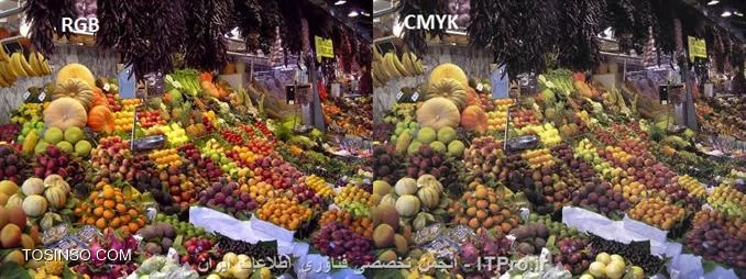 مقایسه رنگبندی RGB  و CMYK