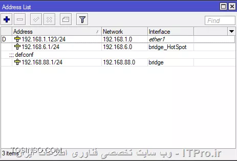 ||https://tosinso.com/files/get/23408ae7-6002-4a08-b0c1-8777f3f388b6||
||https://tosinso.com/files/get/a9d6dda4-b374-42fe-b182-b8a8ec9c09a5||
با سلام 
در میکروتیک من هات اسپات رو تعریف کردم و دو پورت WLAN1 , ETHER2 رو در بریج هات اسپات قرار دادم 
عکس آدرس هایی تعیین شده برای پورت هارو هم گذاشتم 
لطفا بفرمیید چرا در WINBOX با ETHER 2 نه با IP نه با MAC ادرس به نرم افزار LOGIN نمیتونم بشم . فقط با وب کانفیگ میتونم کانکت بشم.
ولی با ETHER 3 فقط و فقط با MAC میتونم LOGIN بشم. و بازم با IP نمیتونم .
آیا نیاز هست که تغییراتی در رنج IP های اینترفیس ها اعمال کنم ؟
با تشکر