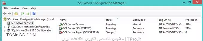 سلام ممنون که جواب دادی بله همه سرویس هارو ریستارد کردم باز نشد و حتی کامل Sql Server رو حذف و دباره نصب کردم باز مشکل حل نشد Event هم چک کردم این بفرمایید 
||http://dba.tosinso.com/files/get/8e24c9be-8eb0-406d-b6d8-05f2a7c4252e|| 
اینم از کانفیگ
||http://dba.tosinso.com/files/get/241acdba-9604-4c42-840b-cb56b50cd0e9||
این نسخه هم از سایت مایکروسافت دانلود کردم نمی دونم مشکلش چیه
