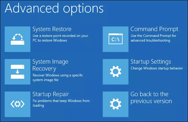 آموزش Advanced Startup Options ویندوز