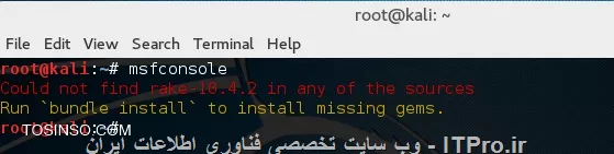 با سلام به همه itpro ها
در هنگام اجرای متااسپلوست با این خطا مواجه میشم علت چیست و روش حل کردن آن چکونه است.
با سپاس||::http://tosinso.com/files/get/252f4047-8546-4cce-838d-6385b8988c57||