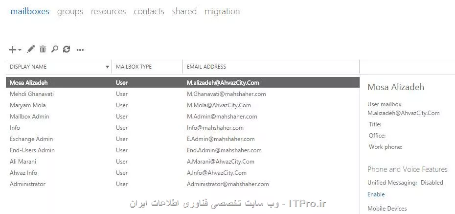 اگر کمی در مورد Email Address Policy مطالعه داشتیم به سادگی می توانستیم سناریوی بالا را پیاده سازی کنیم.
||http://network.tosinso.com/files/get/257de428-7ee4-4b87-997b-781a228795f9||
||http://network.tosinso.com/files/get/722b672b-b79d-49b3-a8fe-409b305f1641||
